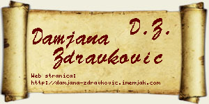 Damjana Zdravković vizit kartica